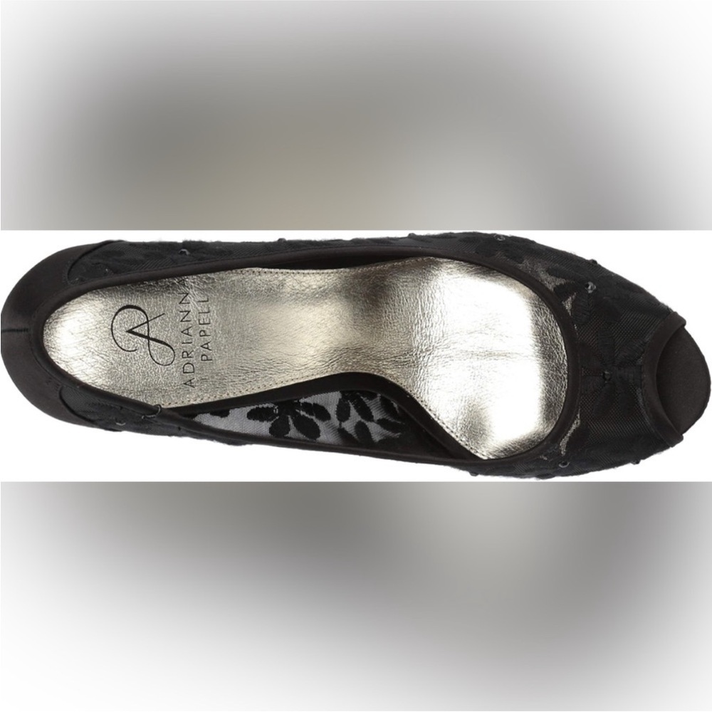 Adrianna Papell Women's Frances Pump Black Sophia Mesh Size 9.5W Wide - Picture 5 of 10
